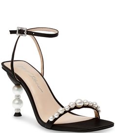 Blue by Betsey Johnson Jacy Pearl Heel Dress Sandals | Dillard's Glamorous Sandals With Buckle Closure For Cocktail, Evening Sandals With Adjustable Single Toe Strap, Glamorous Buckle Closure Sandals For Cocktail, Evening Sandals With Adjustable Strap And Single Toe Strap, Elegant Synthetic Sandals With Buckle Closure, Elegant Sandals With Buckle Closure, Synthetic Material, Elegant Sandals With Buckle Closure, Synthetic, Formal Embellished Ankle Strap Sandals, Evening Sandals With Buckle Closure