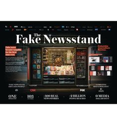 the fake newsstand is featured in this magazine cover photo from november 2012, with information about its contents