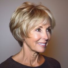 Marie, these ideas are so you - marieulrich46@gmail.com - Gmail Short Haircuts Ideas, Hairstyles For Seniors, Pixie Haircut Ideas, Short Bob Cuts, Stacked Hair, Haircuts Ideas, Golden Blonde Hair