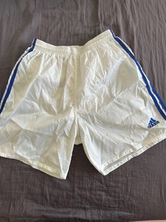 Vintage nylon shorts Sporty White Shorts For Outdoor, White Nylon Shorts For Streetwear, White Sporty Swim Trunks For Outdoor, White Sporty Outdoor Swim Trunks, Sporty White Outdoor Swim Trunks, White Short Swim Trunks For Outdoor, Nylon Sportswear Swim Trunks Short Length, Sportswear Nylon Swim Trunks Short Length, Sportswear Style Nylon Swim Trunks