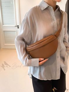 Bird in Bag - Minimalist Color Capacity Womens Waist Bag Clutch Minimalist Color, Bag Minimalist, Bird In Bag, Waist Bag, Sling Bag, Fashion Bags, Pu Leather, Size Medium, Leather