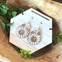 What better way to show off your sunflower love than with these adorable laser cut drop earrings. Make sure to get a pair for yourself, and one for a friend! This set of drop earrings is easy to cut using your Glowforge. White Teardrop Hypoallergenic Flower Earrings, Laser Cut Teardrop Jewelry As A Gift, White Teardrop Flower Earrings Nickel Free, White Teardrop Nickel-free Flower Earrings, Nickel-free White Teardrop Flower Earrings, White Laser Cut Earrings For Gift, White Laser Cut Earrings As A Gift, White Nickel-free Teardrop Flower Earrings, White Laser-cut Jewelry For Gifts