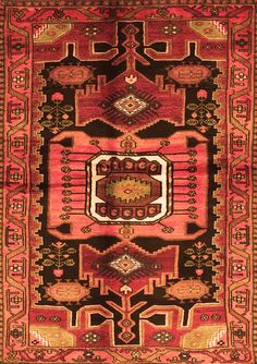 Persian Orange Traditional Rug, tr3959org Persian Culture, Green Area Rug, Pink Area Rug, Green Area Rugs, Traditional Rug, Shades Of Orange, Traditional Area Rugs, Pink Rug, Power Loom