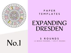 paper templates with the words expanding dresden and no 1