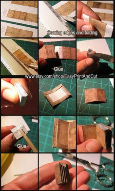 the instructions for making an origami box with scissors and glue on it's sides