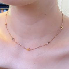 Small Gold Flowers Stainless Steel Necklace,Tiny Flowers Necklace,Gift For Her Materials: Stainless Steel Necklace Length: 16.5”-18.75”(42cm-47cm) Color: Rose Gold Delivery: Ready To Ship In Same Day Or Next Business Day. #Necklace #Rose Gold Necklace #Necklace #Choker #Silver Necklace Rose Gold Flower Charm Necklace With Delicate Chain, Dainty Rose Gold Flower Necklace With Delicate Chain, Dainty Clavicle Chain Necklace With Flower Pendant, Rose Gold Dainty Clavicle Chain Charm Necklace, Dainty Rose Gold Charm Necklace With Clavicle Chain, Dainty Rose Gold Clavicle Chain Charm Necklace, Dainty Rose Gold Flower Necklace With Adjustable Chain, Dainty Rose Gold Clavicle Charm Necklace, Dainty Rose Gold Flower Necklace With Clavicle Chain