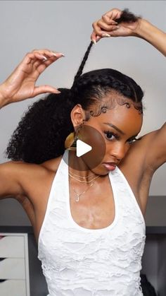 Hair Jewelry Ponytail, Black Low Ponytail Hairstyles, Ponytail Black Women Natural Hair, Cuban Twist Ponytail, High Extended Ponytail Weave, Ponytails For Black Women Natural Hair, Curly Ponytail Extensions, Ponitailhairstyle Black Women, Protective Ponytails For Natural Hair