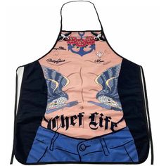 Chef Life Apron  -  Crazy Dog T-Shirts Body Graphic, Funny Tattoo, Funny Aprons, Bbq Apron, Funny Tattoos, Life Funny, Kitchen Humor, Chef Life, Crazy Dog