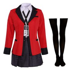 PRICES MAY VARY. Materials: Polyester +Uniform Cloth ,Exquisite fabrics, meticulous stitching and seams, Comfortable wearing. Xudzrot Package List: A: Yumeko Full Set: (Red Coat*1+ Shirt*1 + Skirt*1 + Necktie*1 + Necklace Tag*1 + Black Stockings*1); B: Yomoduki Runa Full Set：(Rabbit coat*1+Red Coat*1+ Shirt*1 + Skirt*1 + Necktie*1 + Necklace Tag*1 + Black Stockings*1+Striped Stockings*1). Detailes: Yomoduki Runa Uniform Cosplay,Yumeko Uniform Cosplay costume,Momobami Kirari Cosplay Uniform , Yom Yumeko Costume, Anime Yumeko, Yumeko Jabami Cosplay, Kakegurui Cosplay, Anime Kakegurui, Jabami Yumeko, Cartoon Costumes, Striped Stockings, Anime Halloween