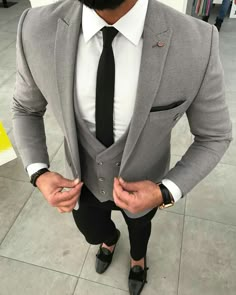 Wedding Suits Men Grey, Grey Slim Fit Suit, Grey Suit Men, Suits Prom, Designer Suits For Men, Prom Suits