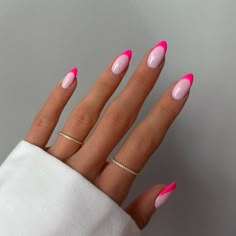 50+ Cute Mother's Day Nail Art Design Ideas! - The Pink Brunette Pink French Nails, Cute Pink Nails, February Nails, Pink French, Her Nails, Nails French, Pink Acrylic Nails, Oval Nails, Pink Nail