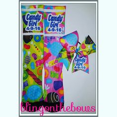 Custom socks and bow sets Www.blingonthebows.com  #cheerbows #blingonthebows #cheerleader #bows #cheerleading #fiercecheerbows #cheergear #allglitterbows #teambows #customcheerbows Custom Cheer Bows