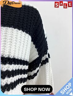 Winter Colorful Stripes Pullover Loose Sweater Loose Sweater, Product Name, Sweater Top, Sweaters & Cardigans, Cardigans, Shop Now, Stripes, Color