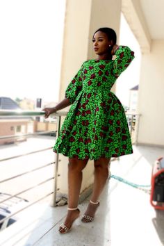 Short Ankara dress Ankara Short Flare Gowns Classy, Short African Dresses Teens, Printed A-line Mini Dress For Party, Printed Green Knee-length Mini Dress, Printed Knee-length Mini Dress, Elegant Green Printed Dresses, Green Printed Knee-length Dress, Green Printed Mini Length Dresses, Printed A-line Party Dresses