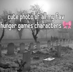 a cemetery with the words cute photo of all my fav younger games characters