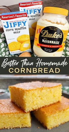 butter thin homemade cornbread is cut in half and stacked on top of each other