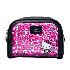 Vanity Hello Kitty, Hello Kitty Travel, Hello Kitty Makeup Bag, Hello Kitty Makeup, Kitty Clothes, Company Bag, Kitty Items, Impressions Vanity, Canvas Cosmetic Bag