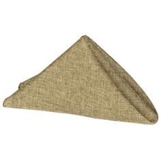 a triangle shaped piece of cloth on a white background