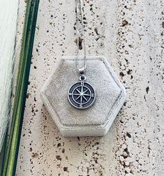 Silver Compass Necklace, Compass Necklace Silver, Gift For Him Birthday, Compass Necklace, Style Box, Small Jewelry Box, Silver Jewelry Pendant, Birthday Gift For Him, Small Jewelry