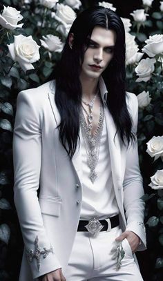 Vampire Men, White Goth, Hot Vampires, Character Inspiration Male, Vampire Art, Goth Aesthetic, Gothic Beauty, Fantasy Inspiration