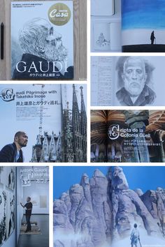 an assortment of photographs and text from the book gaudi