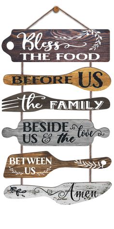 a wooden sign that says, before us and the family