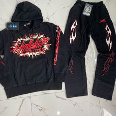 Size Small Hellstar Tracksuit Black Tracksuit, Playsuit, Black And Red, Mens Shirts, Man Shop, Sweatshirts Hoodie, Sports, Sweatshirts, Outfit Inspo