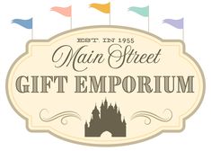 the main street gift emporum logo with flags flying in the air behind it