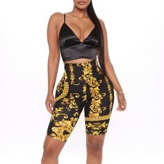 Fashion Nova Classy Chic Biker Short Black/Gold, Size S Fashion Nova Shorts, Shorts Fashion, Biker Short, Classy Chic, Biker Shorts, Bike Shorts, Fashion Sense, Fashion Nova, Women's Fashion