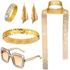 PRICES MAY VARY. Disco Costume Set: you're provided with 1 set of y2k accessories, including 1 piece of glitter neck scarf, 1 piece of y2k headbands, 1 piece of coil bracelet, and 1 piece of rectangle sunglasses; 1 pair of long earrings; The set can provide a nice matching choice to your 60s 70s party costume Wide Applications: these disco accessories can show the vintage style of the 60s and 70s, are widely applicable for disco parties, festivals, Christmas parties, celebrations, stage performa Abba Jewellery, 70s Disco Jewelry, Disco Accessories, Disco Parties, 70s Accessories, Sequin Accessories, Silver Rope Bracelet, Disco Costume, Water Pearl Necklace