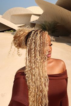 Blond Braids With Curls, Brown Blonde Braids, Blonde And Brown Braids, Brown And Blonde Braids, Brown Braids, Latest Hair Braids, Braids Ideas, Braids Styles, Hair Twist