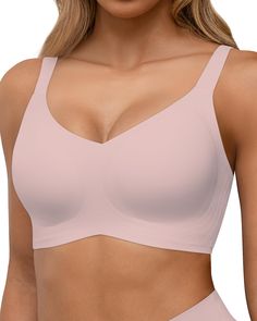 PRICES MAY VARY. 【Super Comfortable & Seamless Fit】Our seamless bras are made of 55% Nylon+45% Spandex. Wireless bras fabric is buttery soft. The silky soft material feels smooth and natural against the skin. Wireless push up bra keeps you dry and comfortable all day, seamless design eliminates any potential irritation or chafing that feels like you’re wearing nothing. 【"W" Jelly Strip Bonding Craft】Women's Bralettes with 360° Support adopt the 3D support technology formed by jelly bars.The wire Jelly Bars, Dance Bras, Sleep Bra, Light Exercise, Bra For Women, Comfy Bra, Comfortable Bras, Full Coverage Bra, Yoga Bra