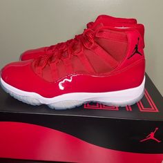 Shop jdramirez11's closet or find the perfect look from millions of stylists. Fast shipping and buyer protection. Introducing the Jordan 11 Retro High Win Like '96, a stylish and high-quality athletic shoe perfect for men who want to elevate their shoe game. This shoe comes in a size 10 and is an excellent addition to any shoe collection. Featuring a sleek design and made with top-of-the-line materials, this shoe is perfect for both casual and active wear. The Jordan 11 Retro High Win Like '96 Classic Custom Sneakers With Red Sole For Sports, Classic Jordan Sports Shoes With Round Toe, Classic High-top Sneakers With Red Sole For Sports, Classic Lace-up Basketball Shoes With Red Sole, Classic High-top Sneakers With Red Sole, Classic High-top Custom Sneakers With Air Max Cushioning, Red Synthetic Basketball Shoes With Air Cushioning, Classic Custom Sneakers In University Red With Branded Insole, Classic Basketball Shoes With Air Max Cushioning