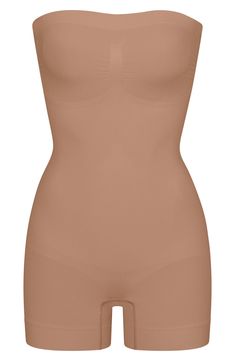 Strategic stitching supports your bust in this shortie bodysuit that nips in your waist and core while smoothing your thighs comfortably. Adjustable, convertible straps can be worn straight, halter, crosswise or not at all. Removable, adjustable straps 82% nylon, 18% spandex Machine wash, tumble dry Made in Turkey Seamless Shapewear, Shaper Bodysuit, Strapless Shapewear, Knitwear Inspiration, Bodycon Outfits, Long Slip Dress, Long Slip, Triangle Bralette, Loungewear Set