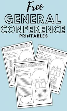 the free general conference printables are great for students to use in their classroom