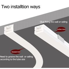 two installation ways to install the wall or ceiling