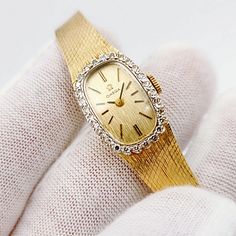 Ladies Omega 20mm Petite Vintage 14K Yellow Gold Automatic Watch with – Monaco Jewelers Chopard Watch, Zenith Watches, Chanel Watch, Breitling Watches, White Gold Sapphire, Rolex Men, Seiko Watches, Rose Gold Watch, Custom Jewelry Design