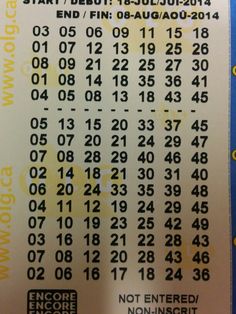 a ticket for an event with numbers and times on the back side, in blue and yellow