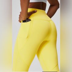 Fabletics Women's High-Waisted Pureluxe Crossover Leggings .Sunny Day Xl Nwt Yellow Moisture-wicking Athleisure Bottoms, Yellow Moisture-wicking Activewear For Workout, Yellow Stretch Go-dry Activewear, Yellow Stretch Activewear With Go-dry, Yellow Go-dry Activewear For Workout, Yellow High Stretch Activewear For Yoga, High Stretch Yellow Activewear For Yoga, Yellow Moisture-wicking Workout Bottoms, Yellow Go-dry Bottoms For Workout