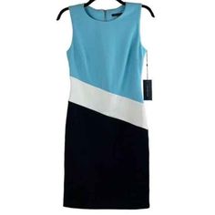 This Is A Great Dress For Summer Weddings Or Cocktail Parties. The Turquoise, White, And Navy Is A Striking Combination And Definitely Adds A Statement To Your Wardrobe. This Is A Size 2, Knee Length, And The Material Is Form Fitting. There Are No Stains Or Wear As It Is New With Tags. Tommy Hilfiger Dress, Tommy Hilfiger Dresses, Dress For Summer, Cocktail Parties, Summer Weddings, Cocktail Party, Summer Wedding, Knee Length, Tommy Hilfiger