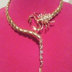 Scorpion Choker Necklace In Yellowgold Plated 18"Inches Scorpion, Womens Jewelry Necklace, Limited Time, Choker, Choker Necklace, Jewelry Necklaces, Plating, Women Jewelry, Gold