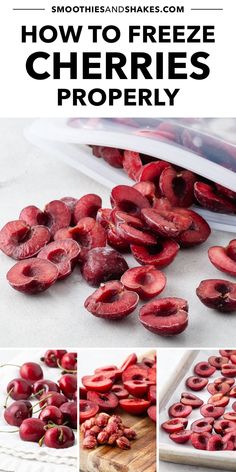 how to freeze cherries properly