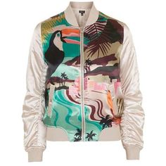 Parrot Print MA1 Bomber Jacket - Topshop ($85) ❤ liked on Polyvore featuring outerwear, jackets, tops, bomber, pattern jacket, bomber jacket, print jacket, bomber style jacket and flight jacket Topshop Jacket, Trainers Outfit, Pattern Jacket, Blouson Jacket, Military Style Jackets, Basic Jackets, Flight Jacket, Jacket Pattern, Print Jacket