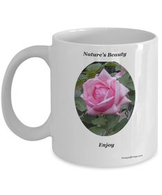 Single Pink Roses Mug with Beautiful Soft Pink Rose Single Pink Rose, Light Pink Roses, Rose Bushes, Light Pink Rose, Long Light, Rose Bush