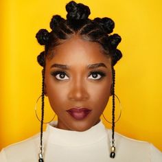 Bontu Nots, Bantu Knots With Braids, Braid Out Natural Hair, Bantu Knot, Black Ponytail Hairstyles, Penteado Cabelo Curto, Natural Hair Braids