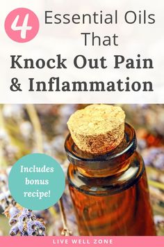 Essential Oils For Inflammation, Pain Relief Essential Oils, Inflammation Remedies, Oil Remedies, Natural Healing Remedies, Diy Remedies, Natural Pain Relief, Natural Therapy