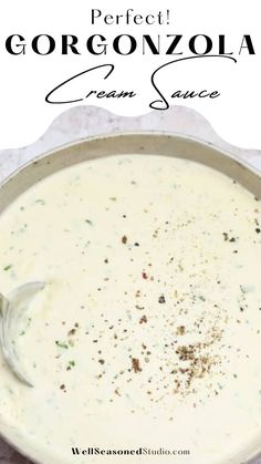 gorgonzola cream sauce Cream Sauce For Steak, Steak Cream Sauce, Sauce For Steak, Gorgonzola Cream Sauce, Gorgonzola Sauce, The Perfect Steak, Homemade Sauce Recipes, Cream Sauce Recipes, Perfect Steak