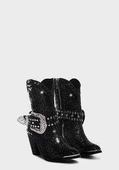 Club Exx Rhinestone Cowboy Boots - Black – Dolls Kill Western Style Party Boots With Bling, Western Party Boots With Rhinestone Rivets, Western Party Boots With Rhinestones, Western Rhinestone Party Boots, Western Style Party Boots With Rhinestones, Western Boots With Rhinestone Rivets For Winter, Western Winter Boots With Rhinestone Rivets, Party Western Moto Boots With Snip Toe, Western Snip Toe Moto Boots For Party