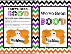 two halloween bookmarks with the words you've been bood