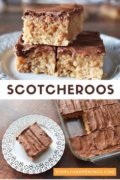 Scotcheroos Apple Pie Drink, Recipe With Peanut Butter, Rice Krispies Cereal, Smooth Peanut Butter, Fall Recipes Pumpkin, Microwave Cake, Butter Cupcakes, Dessert Bar Recipe, Chocolate Chip Cookie Bars